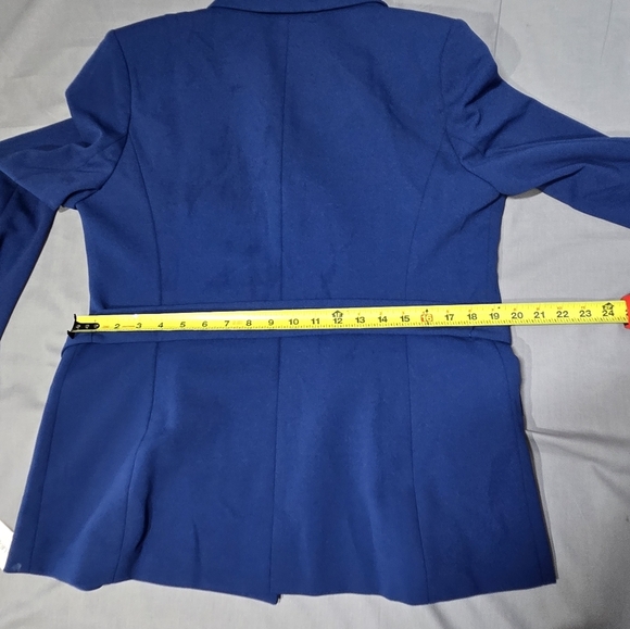 NWT Calvin Klein Blue Belted Blazer Jacket Women’s Size 14 Workwear Career‎ - Picture 12 of 14